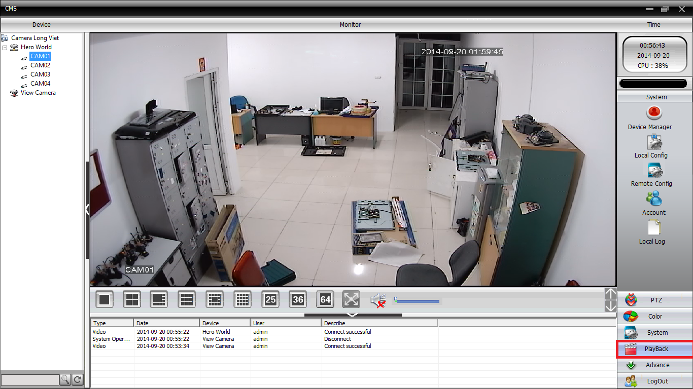 Hướng dẫn xem lại camera bằng phần mềm CMS Samtech